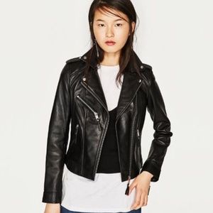 Zara Leather Biker Jacket